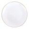 Smarty Had A Party 7.5" White with Gold Rim Organic Round Disposable Plastic Appetizer/Salad Plates (120 Plates), 120PK 937WHG-CASE - alternate 8